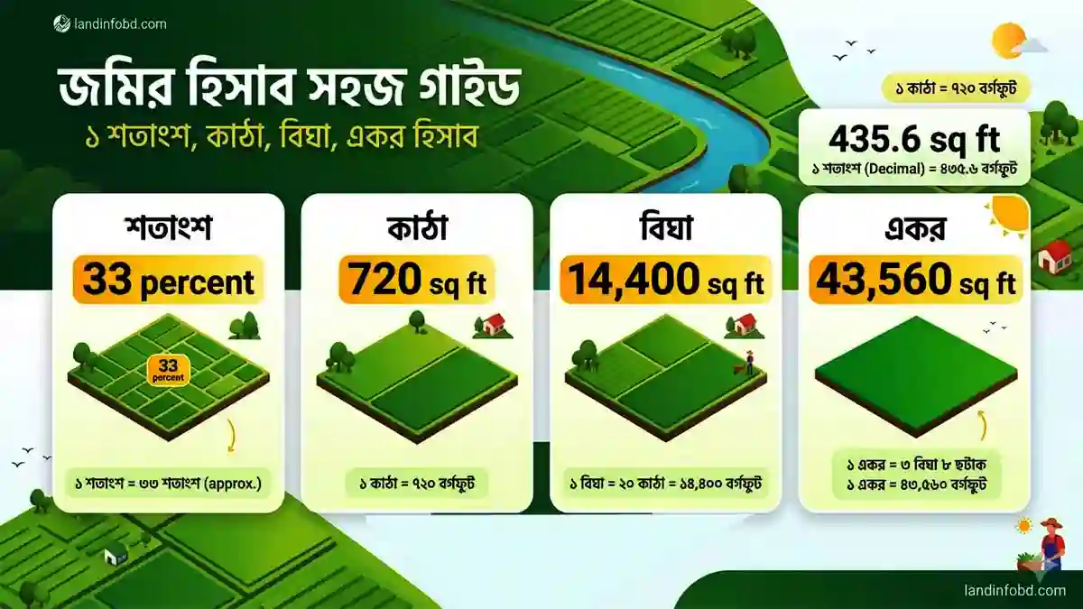 জমির হিসাব